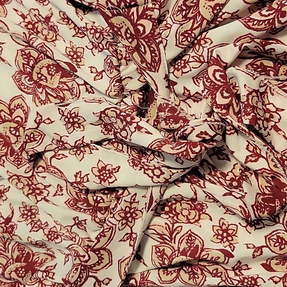 Red white romper with mini dress back - Picture 3 of 7